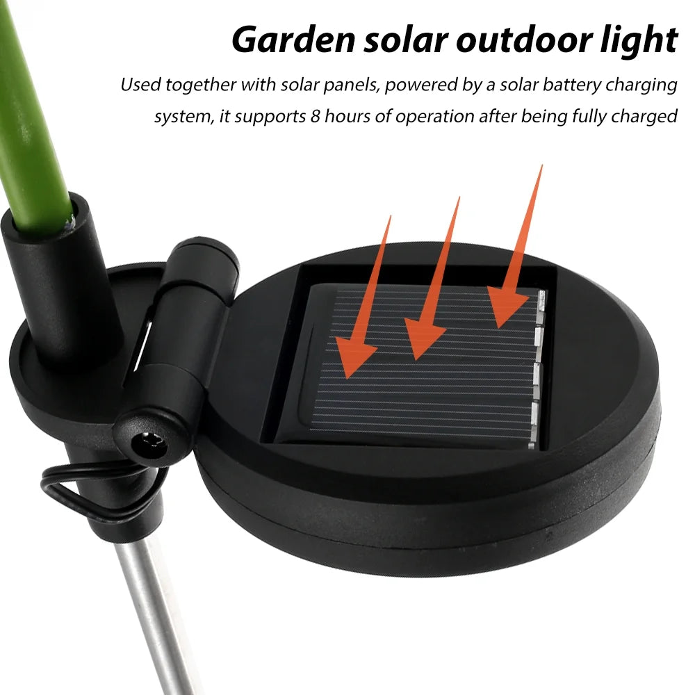 2 Packs Solar Garden Lights LED Outdoor Waterproof Decorative Sunflower Ornaments Stake Lights for Pathway Landscape Lamp Patio Fence Yard Lighting Outdoor Decor
