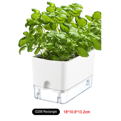 Self Watering Pot Double-Deck Magnetic Plastic Self-Absorbent Cotton Lazy Flower Pot Fashion Flowerpot Home Garden Pots Supplies